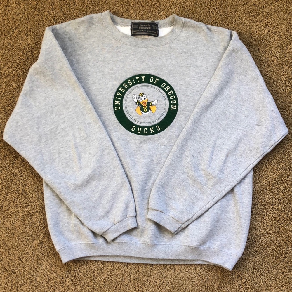 vintage 80s university of oregon crewneck, U of O